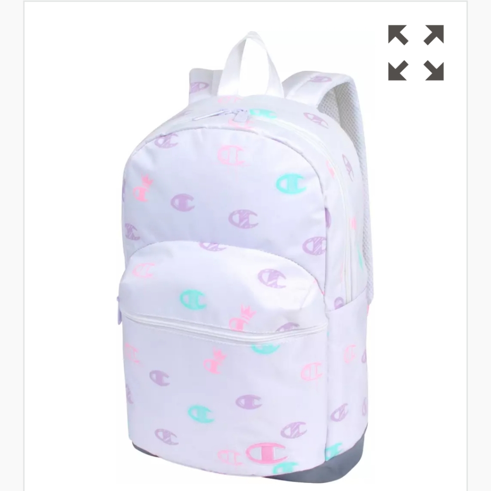 💞Champion Youth white backpack